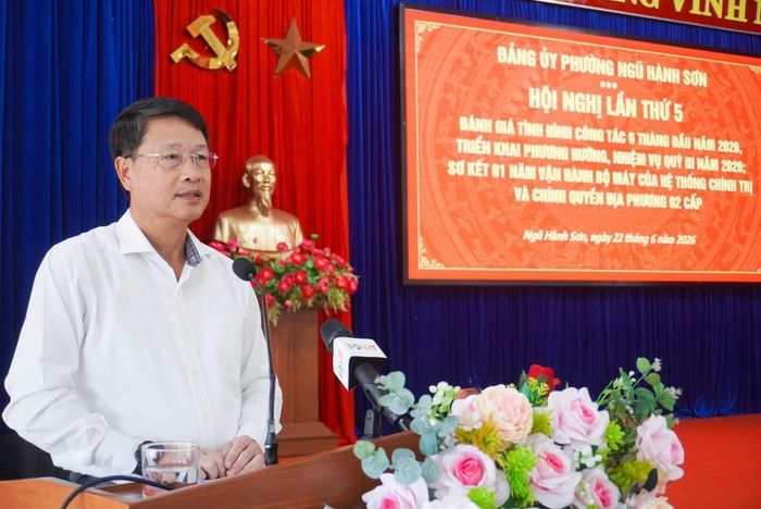 Phó Bí thư Thành ủy Đà Nẵng Ngô Xuân Thắng phát biểu chỉ đạo tại hội nghị
