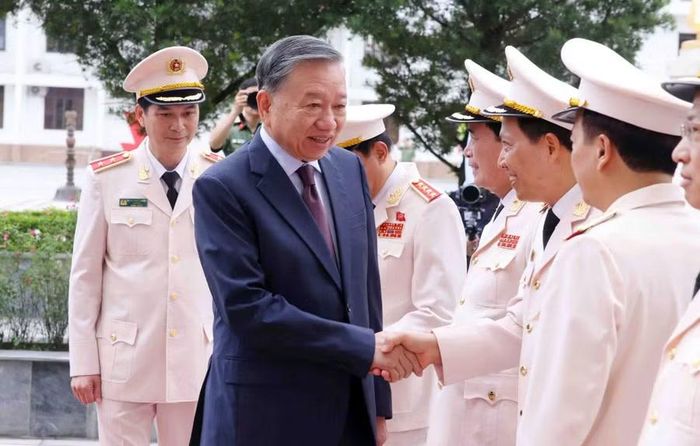 Tổng Bí thư, Chủ tịch nước Tô Lâm tới dự Lễ kỷ niệm 80 năm Ngày truyền thống Học viện An ninh nhân dân.