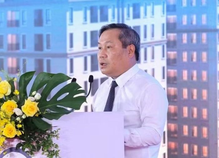 Ông Vũ Đại Thắng - Chủ tịch UBND TP. Hà Nội - phát biểu tại lễ khởi công. Ảnh: VGP.