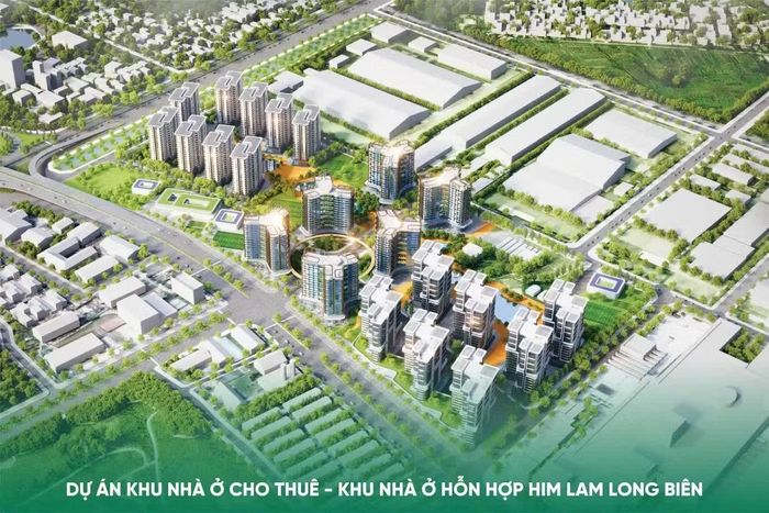 Phối cảnh dự án khu nhà ở cho thuê - Khu nhà ở hỗn hợp Him Lam Long Biên. Ảnh: CĐT.