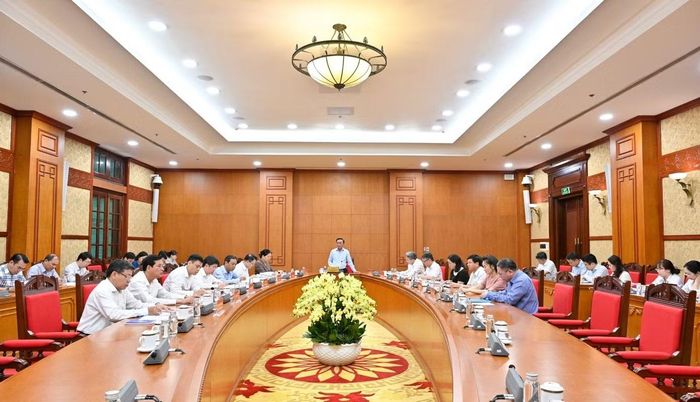  Quang cảnh buổi làm việc. (Ảnh: Cổng thông tin Đảng Cộng sản) 