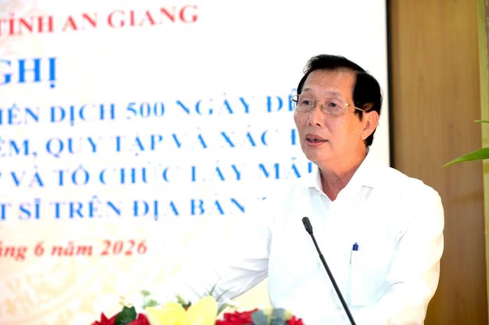 Ông Lê Văn Phước - Phó Chủ tịch UBND tỉnh, Trưởng Ban Chỉ đạo 515 tỉnh An Giang phát biểu chỉ đạo tại Hội nghị.