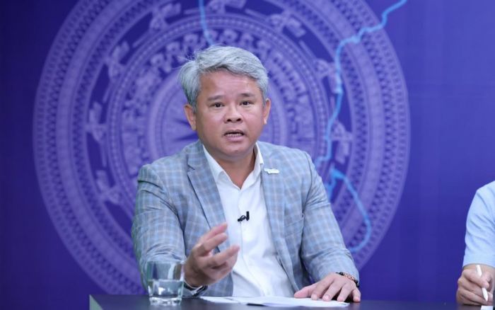 Ông Đặng Nguyễn Ngữ - Tổng Giám đốc Schneider Electric Việt Nam và Campuchia chia sẻ tại Tọa đàm. (Ảnh: VGP)