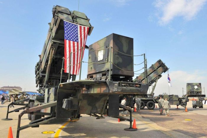 Hệ thống tên lửa Patriot đất đối không của Quân đội Mỹ được trưng bày trong sự kiện Air Power Day tại căn cứ không quân Mỹ ở Osan, phía nam Seoul, Hàn Quốc. Nguồn: united24media.com