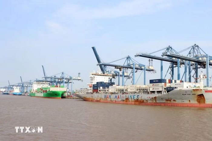Các cảng tại Thành phố Hồ Chí Minh luôn tấp nập các tàu làm hàng. (Ảnh: Tiến Lực/TTXVN)