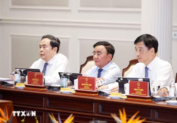 Các đại biểu tham dự Phiên họp thứ nhất Ban Chỉ đạo Trung ương về hoàn thiện thể chế và thực thi pháp luật. (Ảnh: Thống Nhất/TTXVN)