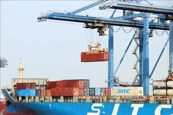 Các cảng tại TP. Hồ Chí Minh luôn tấp nập các tàu làm hàng. Ảnh: Tiến Lực/TTXVN