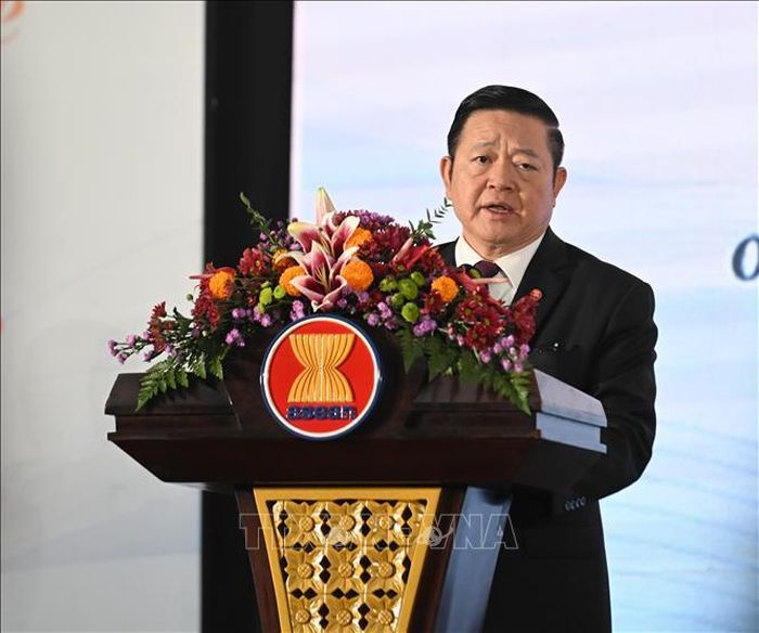 Tổng Thư ký ASEAN Kao Kim Hourn phát biểu tại sự kiện.