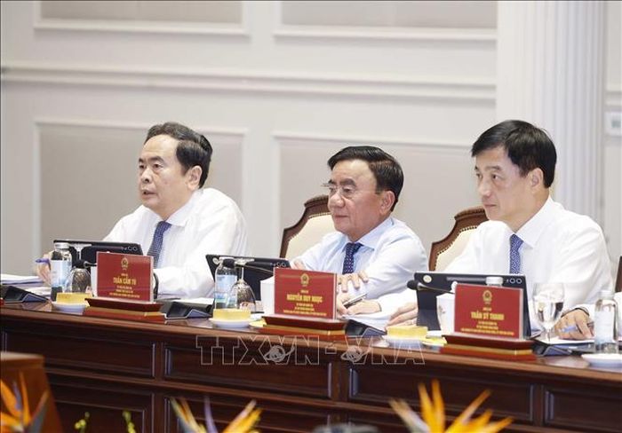 Các đại biểu tham dự Phiên họp thứ nhất Ban Chỉ đạo Trung ương về hoàn thiện thể chế và thực thi pháp luật. Ảnh: Thống Nhất/TTXVN.