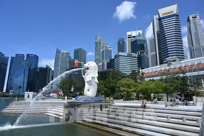 Quang cảnh công viên Sư tử biển Merlion park tại Singapore. Ảnh: AFP/TTXVN