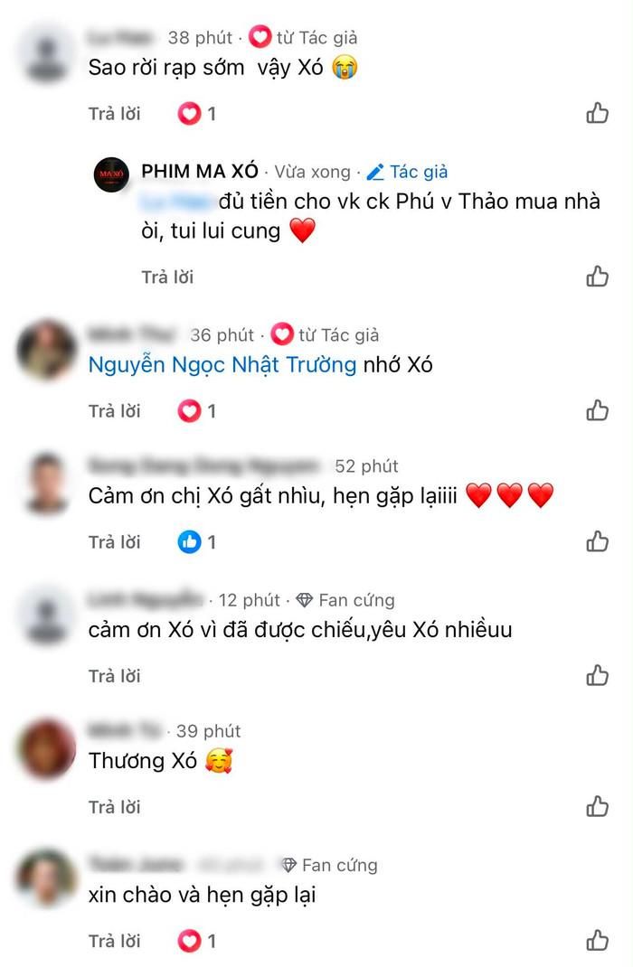 Phản ứng khán giả khi phim Ma Xó thông báo rời rạp (Ảnh: Chụp màn hình).