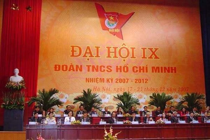 Đại hội Đoàn toàn quốc lần thứ IX (từ ngày 17-21/12/2007). Ảnh: Hội Liên hiệp Thanh niên Việt Nam.