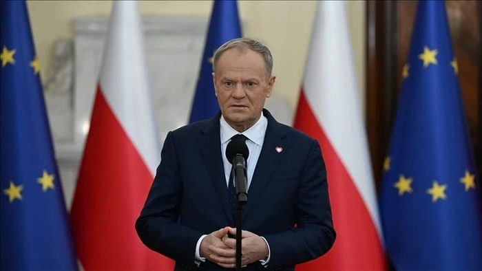 Thủ tướng Ba Lan Donald Tusk khẳng định Ba Lan sẽ không dùng quyền phủ quyết tư cách thành viên EU của Ukraine để làm công cụ trả đũa. Ảnh: Anadolu