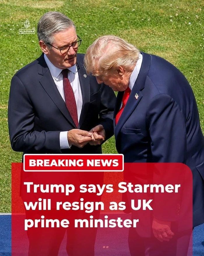 Tổng thống Mỹ Donald Trump cho biết Thủ tướng Anh Keir Starmer đang gặp khó khăn và sẽ từ chức, nói rằng ông Starmer“thất bại trong hai vấn đề rất quan trọng - nhập cư và năng lượng”. Ảnh: Aljazeera