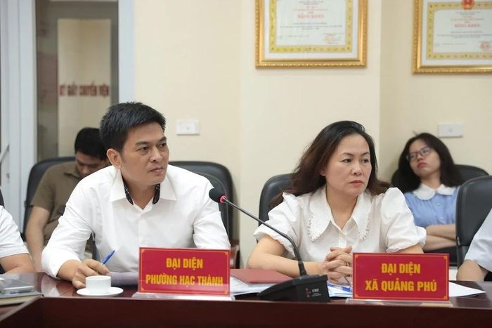Đại diện các địa phương phát biểu tại buổi làm việc.