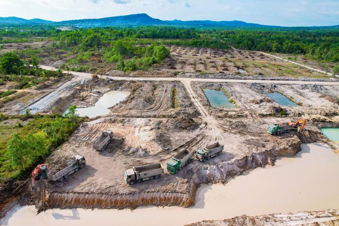 Ảnh minh họa: Thi công dự án hồ nước Cửa Cạn tại đặc khu Phú Quốc.
