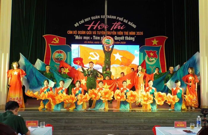 Phần thi Tuyên truyền viên trẻ được các đơn vị đầu tư công phu.