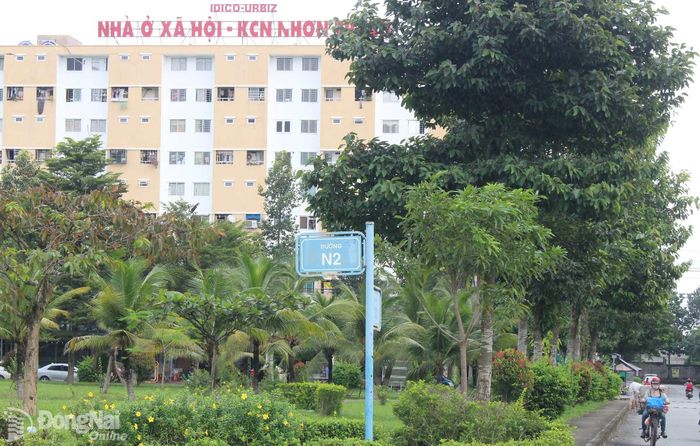 Khu nhà ở xã hội bán và cho thuê do doanh nghiệp đầu tư xây dựng tại phường Nhơn Trạch. Ảnh: Hoàng Lộc