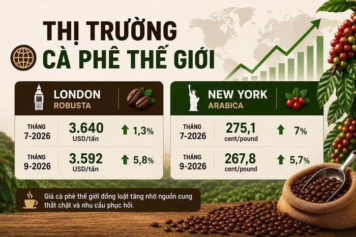  Giá cà phê thế giới tăng mạnh trên cả 2 sàn giao dịch. Ảnh: AI/M.T 