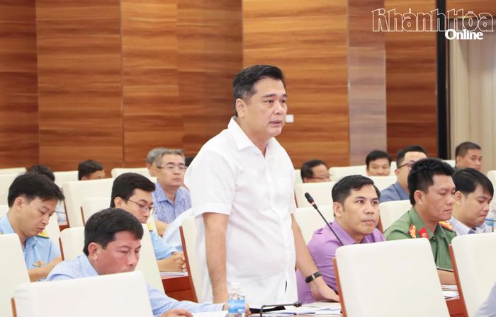 Lãnh đạo Công an tỉnh báo cáo một số nội dung.