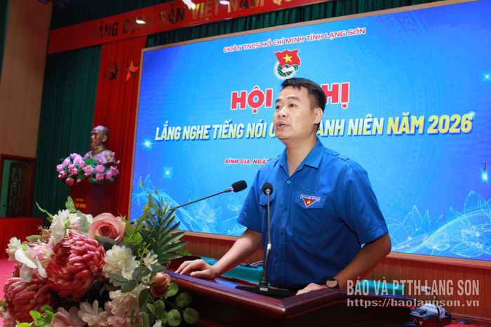 Lãnh đạo Tỉnh đoàn phát biểu khai mạc hội nghị