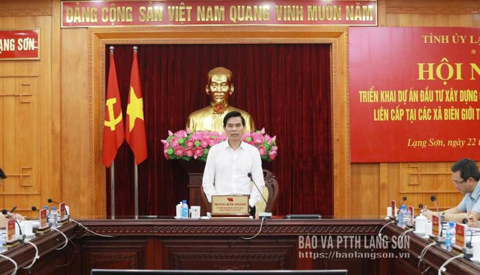 Đồng chí Bí thư Tỉnh ủy phát biểu kết luận hội nghị