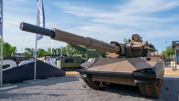 Hình ảnh giới thiệu xe tăng CAPINT của KNDS tại Eurosatory 2026. Ảnh: KNDS