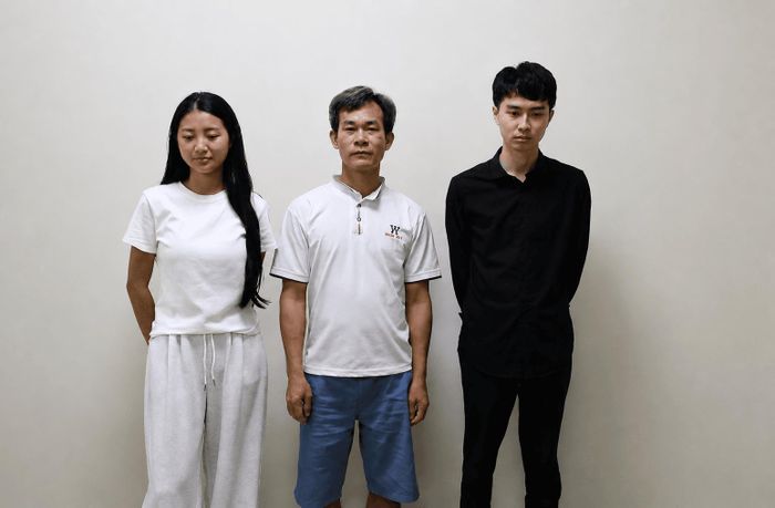 Các đối tượng (từ trái qua phải): Bàn Thị Lứu, Vương Văn Minh và Lý Trung Nguyên.
