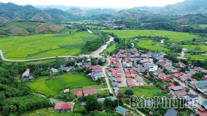 Một góc xã Lai Đồng trù phú nhìn từ trên cao.