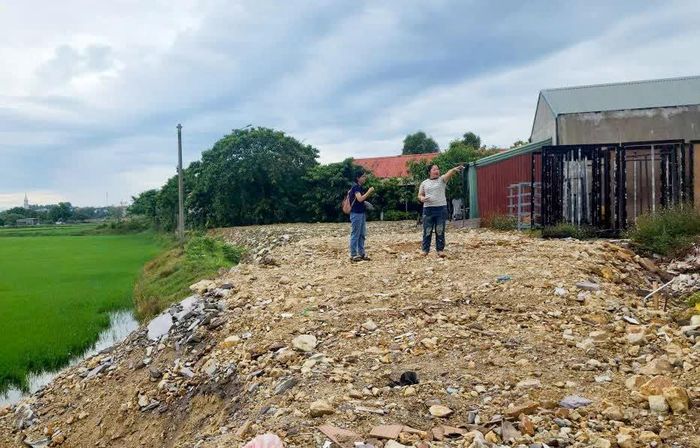 Diện tích đất trúng đấu giá vào năm 2017 của gia đình ông Ngô Xuân Nam - Ảnh: H.A