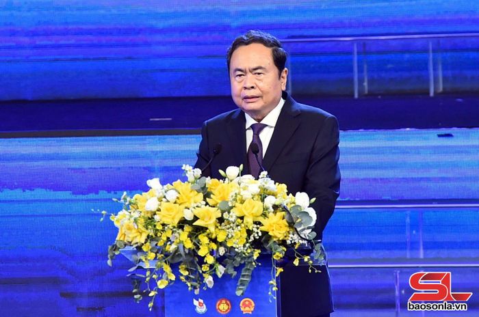 Đồng chí Trần Thanh Mẫn, Ủy viên Bộ Chính trị, Chủ tịch Quốc hội phát biểu tại Lễ trao Giải Báo chí Quốc gia lần thứ XX - năm 2025.
