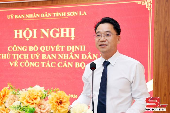 Đồng chí Nguyễn Đức Thiện phát biểu nhận nhiệm vụ.
