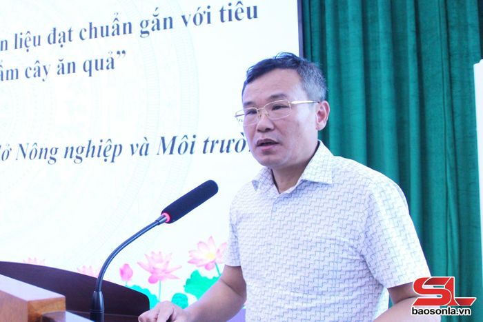 Lãnh đạo Chi cục Phát triển nông thôn tỉnh Sơn La phát biểu tại hội nghị