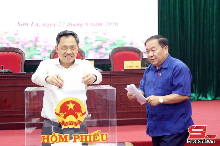 Các đại biểu bỏ phiếu bầu Ủy viên UBND tỉnh khóa XVI, nhiệm kỳ 2026 - 2031.
