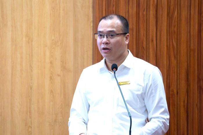 Phó Hiệu trưởng Trường Đại học Hàng hải Việt Nam Nguyễn Minh Đức phát biểu