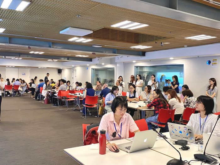Khóa tập huấn thu hút các nhà báo, phóng viên của hơn 50 cơ quan báo chí tham gia. Ảnh: Hạnh Nhung