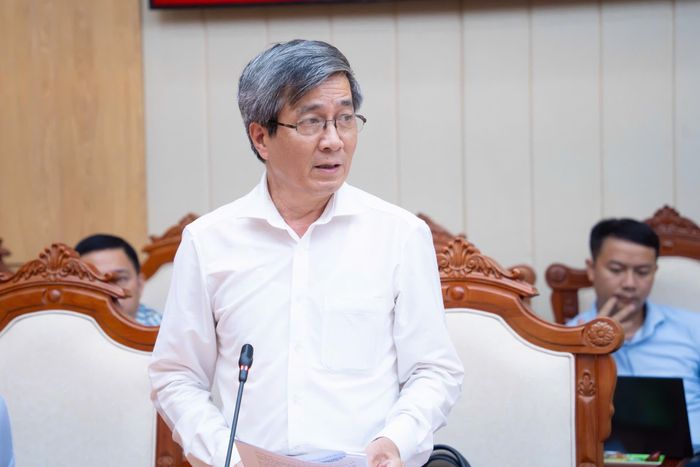 Chủ tịch Hội Khoa học và kỹ thuật TP. Hải Phòng Bùi Thanh Tùng phát biểu