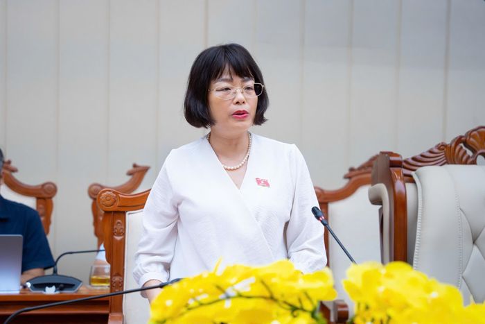 Phó Chủ nhiệm Ủy ban Khoa học, Công nghệ và Môi trường Nguyễn Thị Mai Phương phát biểu
