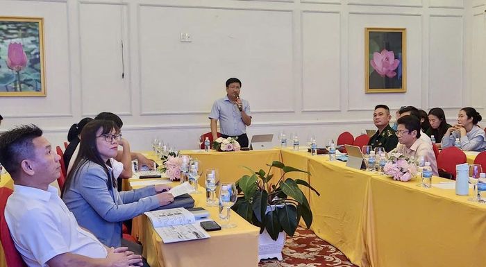 Ông Huỳnh Tấn Hải, Phó Giám đốc Sở Công Thương tỉnh Khánh Hòa phát biểu tại hội nghị. Nguồn: Sở Công Thương Khánh Hòa.