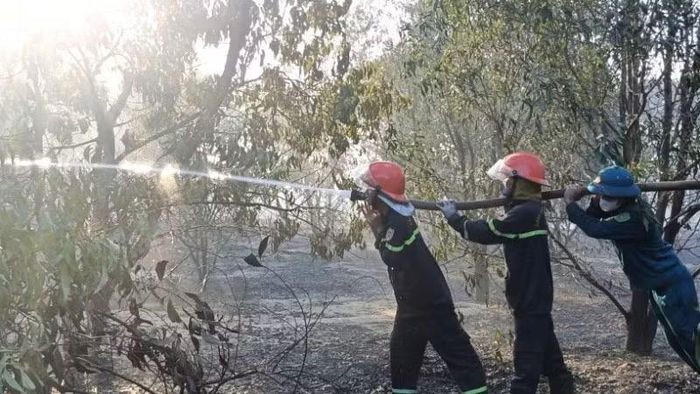 Việc khống chế các đám cháy rừng dưới nắng nóng gay gắt và gió lào thổi mạnh, đã gây ra rất nhiều vất vả đối với lực lượng chức năng ở tỉnh Quảng Trị.