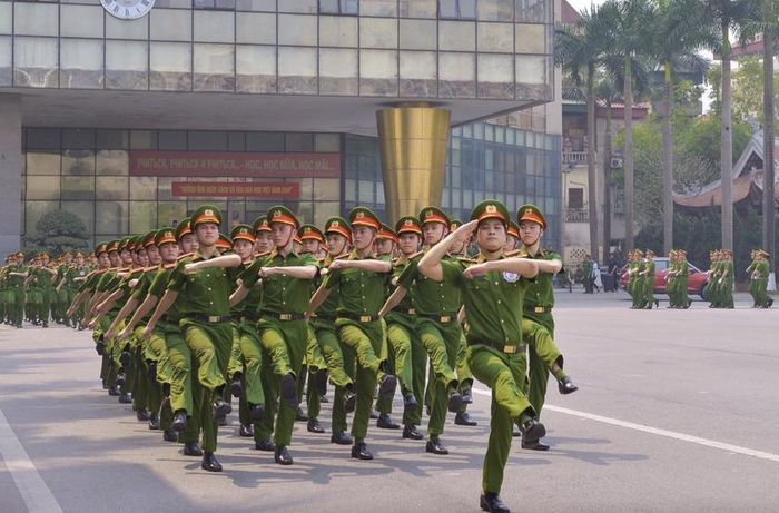 Hình ảnh trong hội thi Chủ nhiệm trung đội giỏi do Học viện Cảnh sát nhân dân tổ chức. Ảnh: Học viện Cảnh sát nhân dân