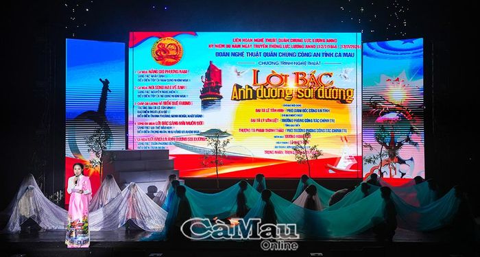 “Lời Bác - Ánh dương soi đường” chủ đề xuyên suốt của Đoàn Nghệ thuật quần chúng Công an tỉnh Cà Mau.