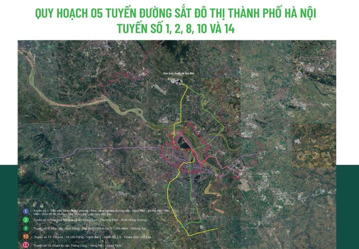 Hà Nội đặt mục tiêu cả 05 tuyến dự kiến hoàn thành vào năm 2030.