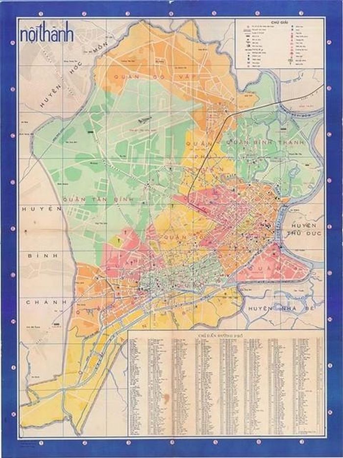 Bản đồ nội thành TPHCM, 1988. Nguồn: Xí nghiệp bản đồ - Cục Đo đạc và bản đồ Nhà nước/Trung tâm Lưu trữ quốc gia II