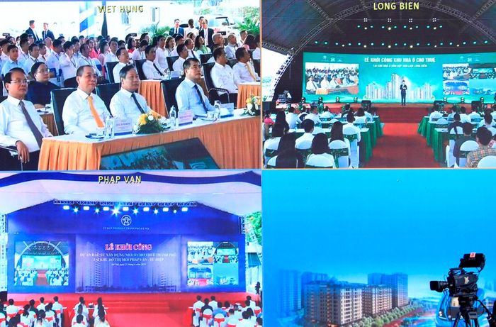 Lễ khởi công được tổ chức theo hình thức trực tuyến, kết nối đồng thời ba điểm cầu.