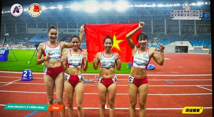 Đội điền kinh tiếp sức 4x400m nữ của Việt Nam đã giành huy chương vàng. Ảnh: LĐĐKVN