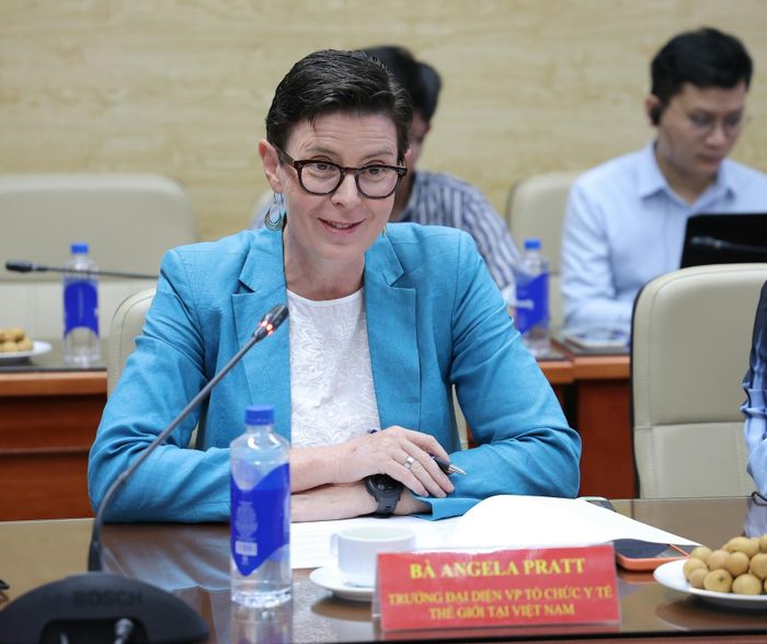 TS. Angela Pratt, Trưởng đại diện WHO tại Việt Nam phát biểu.