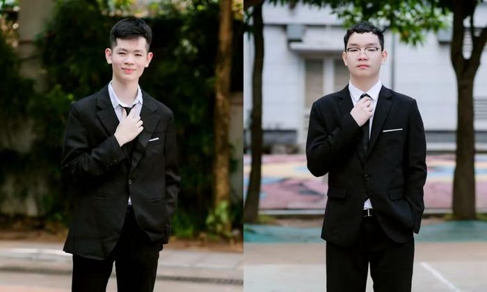 Hồ Nhật Quang (trái) và Đỗ Gia Bảo (phải).