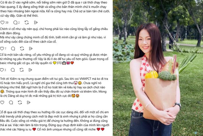 Tam Triều Dâng nhận về cơn mưa lời khen từ người hâm mộ bởi lối sống giản dị.