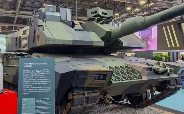 Tại triển lãm quốc phòng Eurosatory 2026 diễn ra ở Paris, liên doanh Leonardo Rheinmetall Military Vehicles đã lần đầu giới thiệu mẫu xe tăng chủ lực thế hệ mới mang tên NMBT - viết tắt của New Main Battle Tank.
